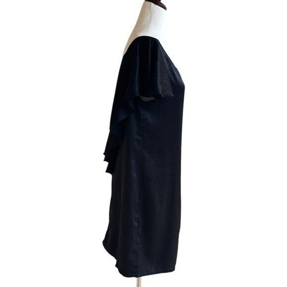 NWT Anthropologie The Odells Black Dress Ruffle Back Party Dress M Retail $198 - Picture 8 of 9
